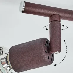 Lampes Industrielles-hofstein Plafonnier Planes LED Rouille, 4 lumières