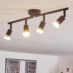 Lampes Industrielles-hofstein Plafonnier Planes LED Rouille, 4 lumières