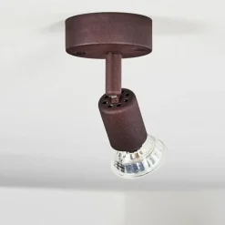 Lampes Industrielles-hofstein Plafonnier Planes LED Rouille, 1 lumière