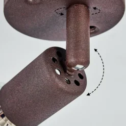 Lampes Industrielles-hofstein Plafonnier Planes LED Rouille, 1 lumière