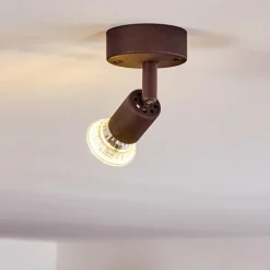 Lampes Industrielles-hofstein Plafonnier Planes LED Rouille, 1 lumière