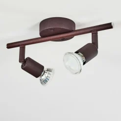 Lampes Industrielles-hofstein Plafonnier Planes LED Rouille, 2 lumières