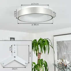 hofstein Plafonnier Playas LED Argenté, Blanc, 1 lumière