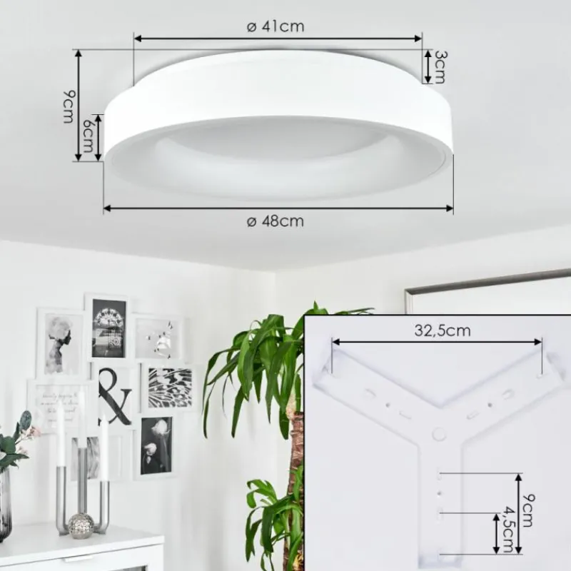 hofstein Plafonnier Playas LED Blanc, 1 lumière