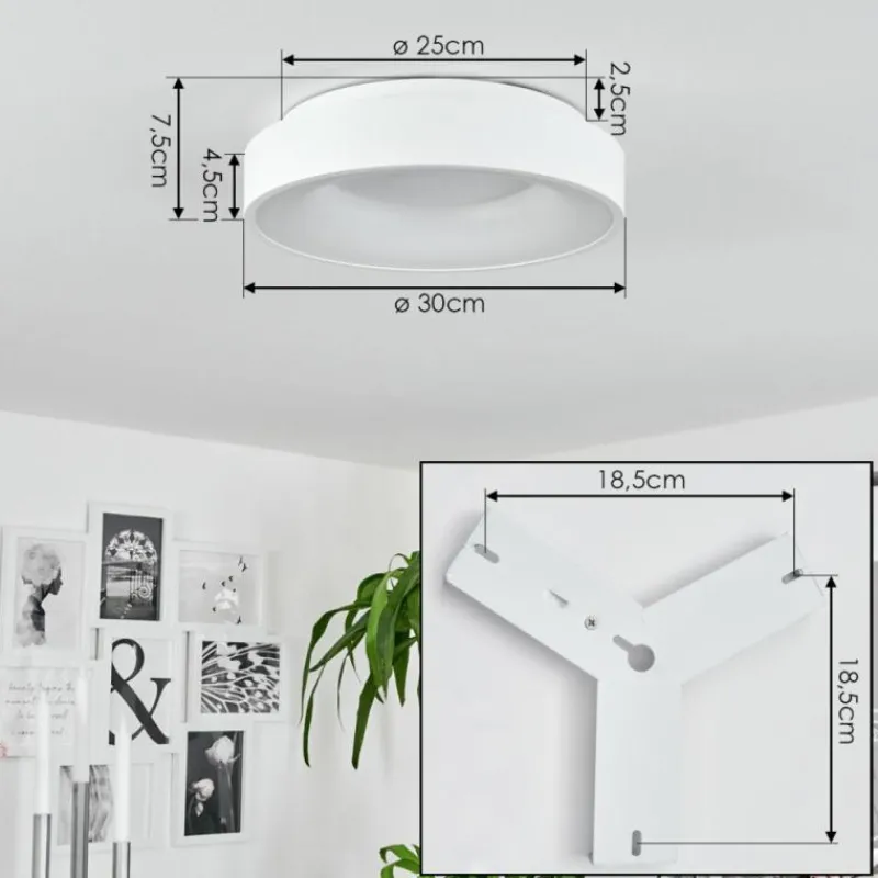 hofstein Plafonnier Playas LED Blanc, 1 lumière