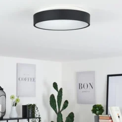 hofstein Plafonnier Playas LED Noir, Blanc, 1 lumière