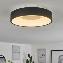 hofstein Plafonnier Playas LED Noir, Blanc, 1 lumière