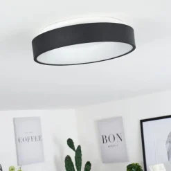 hofstein Plafonnier Playas LED Noir, Blanc, 1 lumière