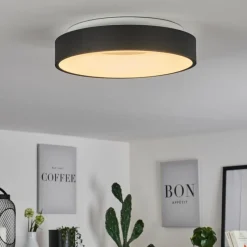 hofstein Plafonnier Playas LED Noir, Blanc, 1 lumière