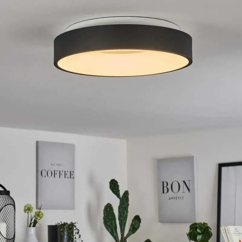 hofstein Plafonnier Playas LED Noir, Blanc, 1 lumière