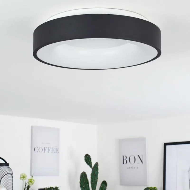 hofstein Plafonnier Playas LED Noir, Blanc, 1 lumière