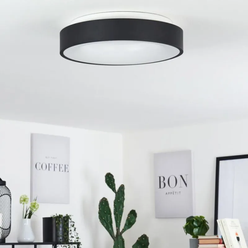 hofstein Plafonnier Playas LED Noir, Blanc, 1 lumière