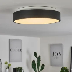 hofstein Plafonnier Playas LED Noir, Blanc, 1 lumière