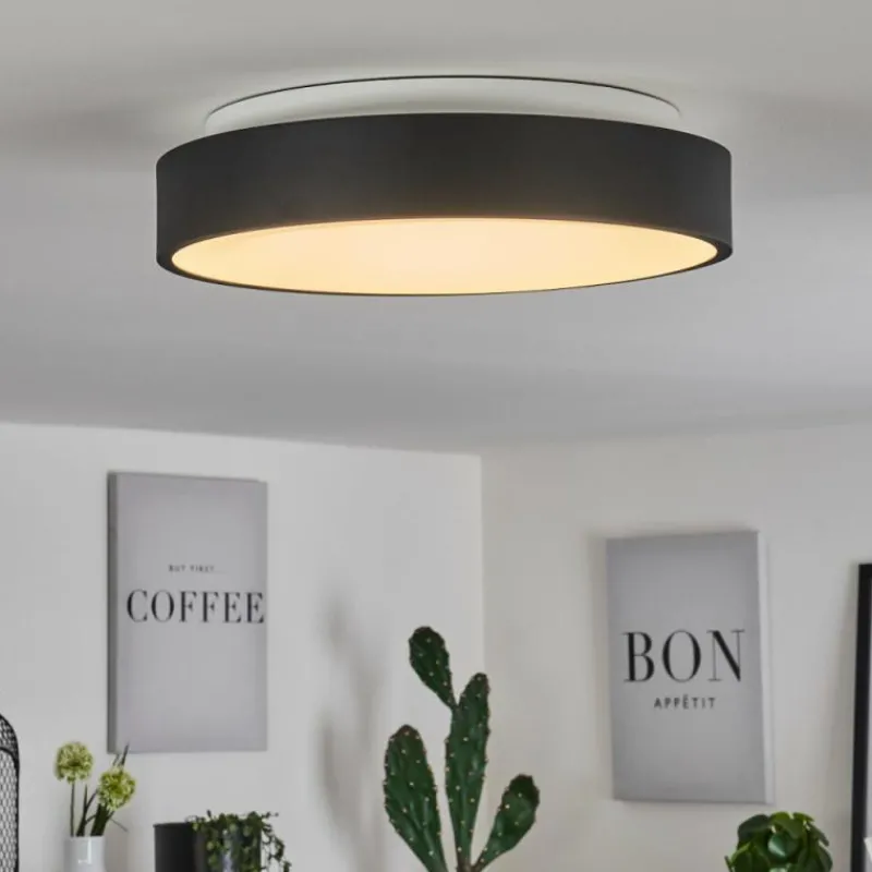 hofstein Plafonnier Playas LED Noir, Blanc, 1 lumière