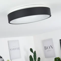 hofstein Plafonnier Playas LED Noir, Blanc, 1 lumière