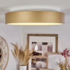 Lampes Dorées-hofstein Plafonnier Playas LED Or, Blanc, 1 lumière