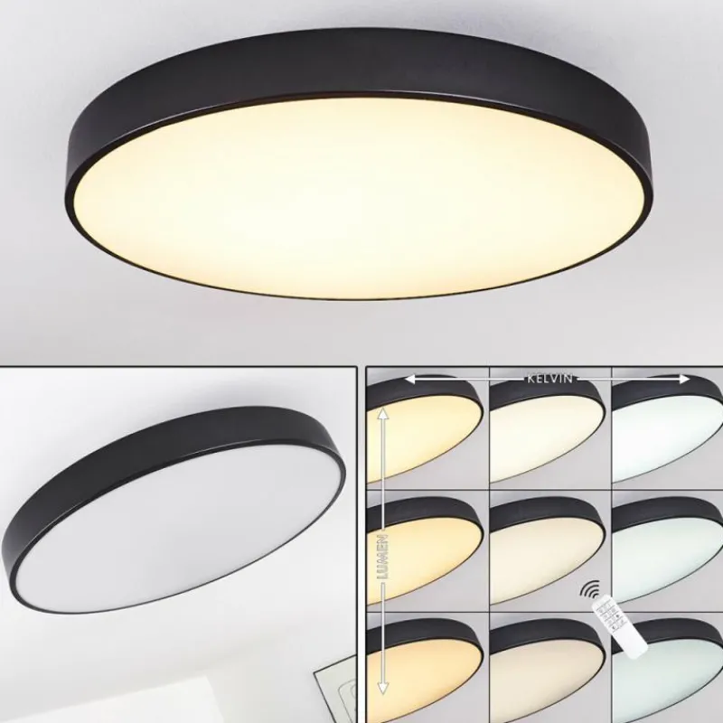 hofstein Plafonnier Plovdiv LED Blanc, 1 lumière, Télécommandes