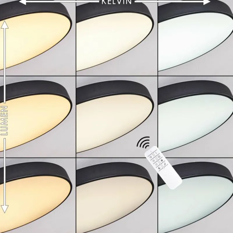 hofstein Plafonnier Plovdiv LED Blanc, 1 lumière, Télécommandes