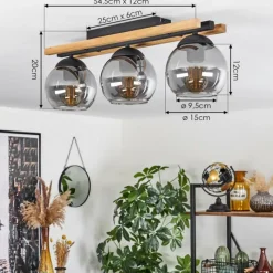 Luminaires Scandinaves-hofstein Plafonnier Podre Écru, 3 lumières