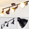 Lampes Dorées-hofstein Plafonnier Polmak Noir doré, 4 lumières