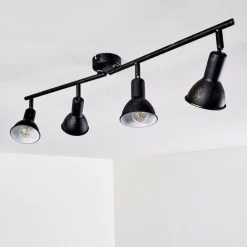 Lampes Dorées-hofstein Plafonnier Polmak Noir doré, 4 lumières