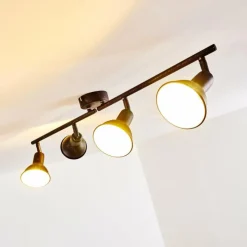 Lampes Dorées-hofstein Plafonnier Polmak Noir doré, 4 lumières
