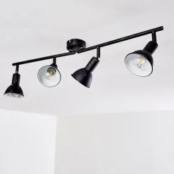 Lampes Dorées-hofstein Plafonnier Polmak Noir doré, 4 lumières