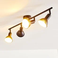 Lampes Dorées-hofstein Plafonnier Polmak Noir doré, 4 lumières