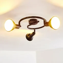 Lampes Dorées-hofstein Plafonnier Polmak Noir doré, 3 lumières