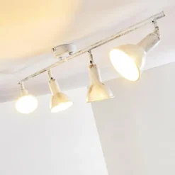 Lampes Dorées-hofstein Plafonnier Polmak Or, Blanc, 4 lumières