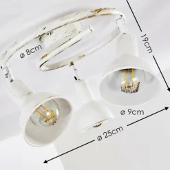 Lampes Dorées-hofstein Plafonnier Polmak Or, Blanc, 3 lumières