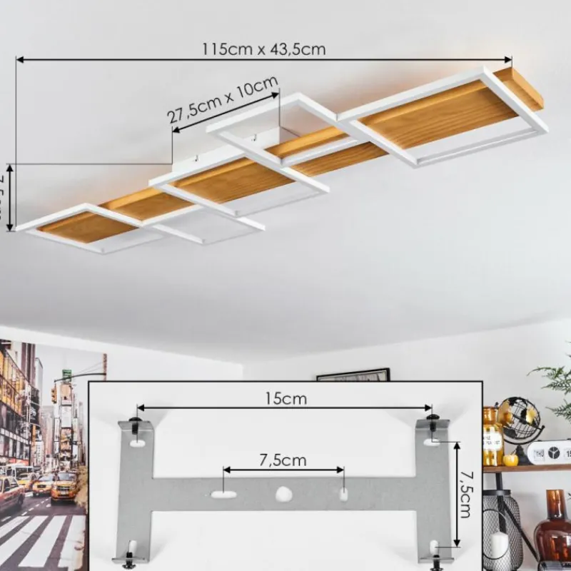 Luminaires Scandinaves-hofstein Plafonnier Pompu LED Blanc, 1 lumière