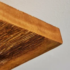 hofstein Plafonnier Pompu LED Bois foncé, Noir, 1 lumière