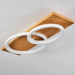 Luminaires Scandinaves-hofstein Plafonnier Pompu LED Écru, Blanc, 1 lumière