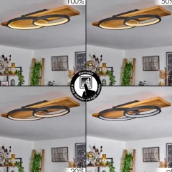 Luminaires Scandinaves-hofstein Plafonnier Pompu LED Écru, Noir, 1 lumière