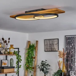 Luminaires Scandinaves-hofstein Plafonnier Pompu LED Écru, Noir, 1 lumière