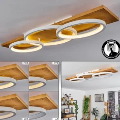 Luminaires Scandinaves-hofstein Plafonnier Pompu LED Écru, Blanc, 1 lumière