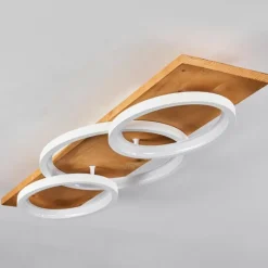 Luminaires Scandinaves-hofstein Plafonnier Pompu LED Écru, Blanc, 1 lumière