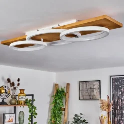 Luminaires Scandinaves-hofstein Plafonnier Pompu LED Écru, Blanc, 1 lumière