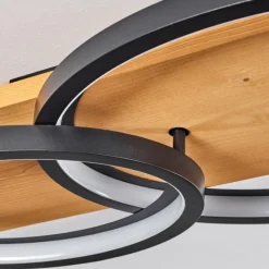 Luminaires Scandinaves-hofstein Plafonnier Pompu LED Écru, Noir, 1 lumière