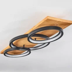 Luminaires Scandinaves-hofstein Plafonnier Pompu LED Écru, Noir, 1 lumière