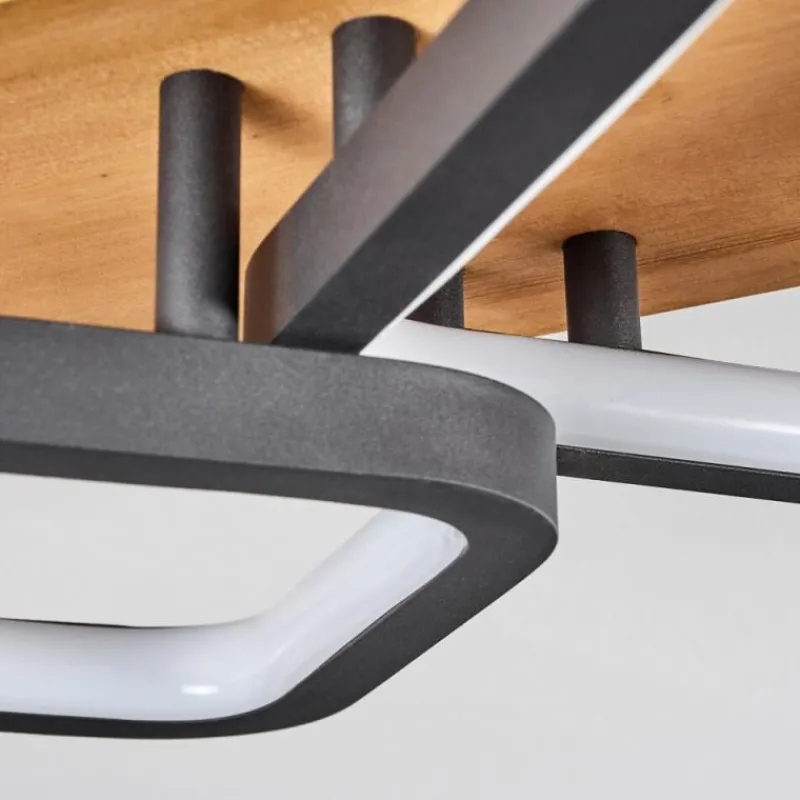 Luminaires Scandinaves-hofstein Plafonnier Pompu LED Écru, Noir, 1 lumière