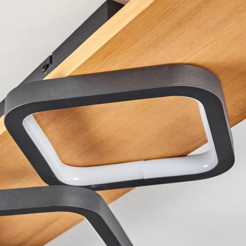 Luminaires Scandinaves-hofstein Plafonnier Pompu LED Écru, Noir, 1 lumière