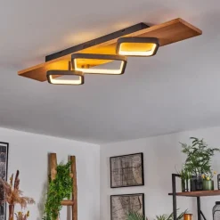 Luminaires Scandinaves-hofstein Plafonnier Pompu LED Écru, Noir, 1 lumière