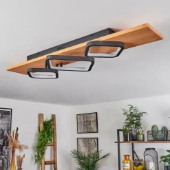 Luminaires Scandinaves-hofstein Plafonnier Pompu LED Écru, Noir, 1 lumière