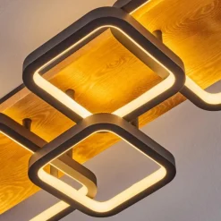 Luminaires Scandinaves-hofstein Plafonnier Pompu LED Écru, Noir, 1 lumière