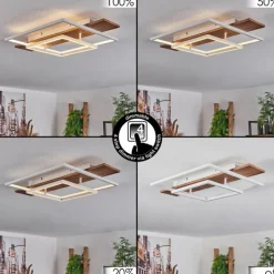 Luminaires Scandinaves-hofstein Plafonnier Pompu LED Écru, Blanc, 1 lumière