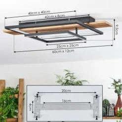 Luminaires Scandinaves-hofstein Plafonnier Pompu LED Écru, Noir, 1 lumière