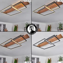 Luminaires Scandinaves-hofstein Plafonnier Pompu LED Écru, Noir, 1 lumière