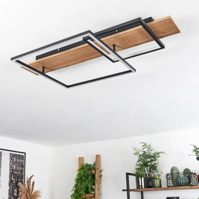 Luminaires Scandinaves-hofstein Plafonnier Pompu LED Écru, Noir, 1 lumière